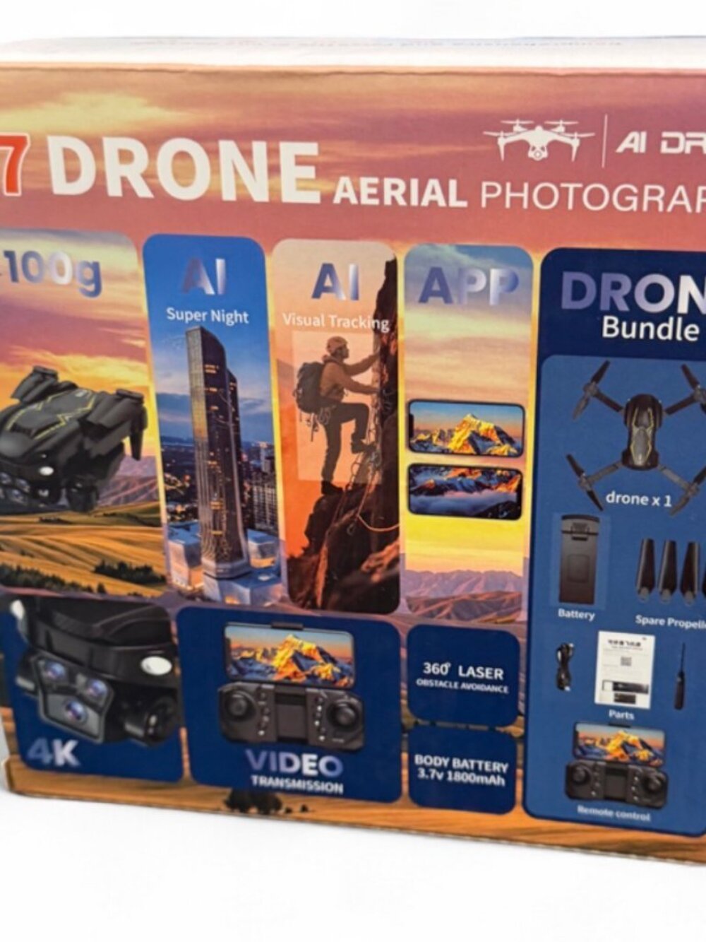 AI Drone X7 Foldable 4K Aerial Photography KY601S NIB
